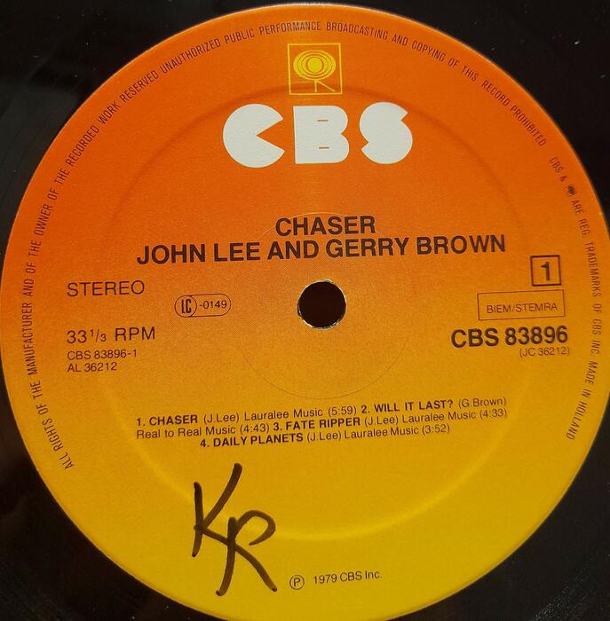 LP John Lee & Gerry Brown - Chaser, 1979 EX