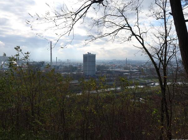 mlhavý pohled na Ostravu