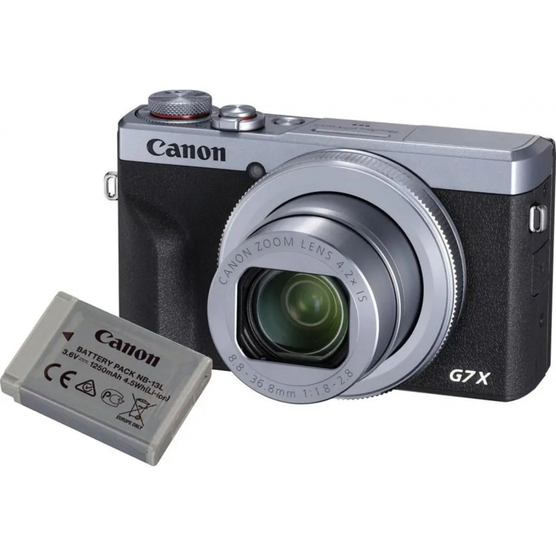 CANON PowerShot G7 X Mark III stříbrný Battery kit + SDXC 64GB